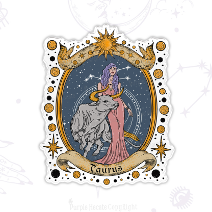 Purplehecate Celestial Taurus Zodiac Magnet