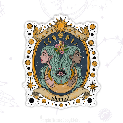 Purplehecate Celestial Gemini Zodiac Magnet