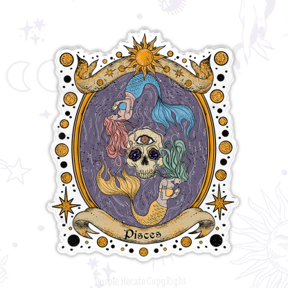 Purplehecate Celestial Pisces Zodiac Magnet
