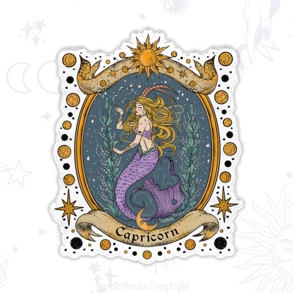 Purplehecate Celestial Capricorn Zodiac Magnet