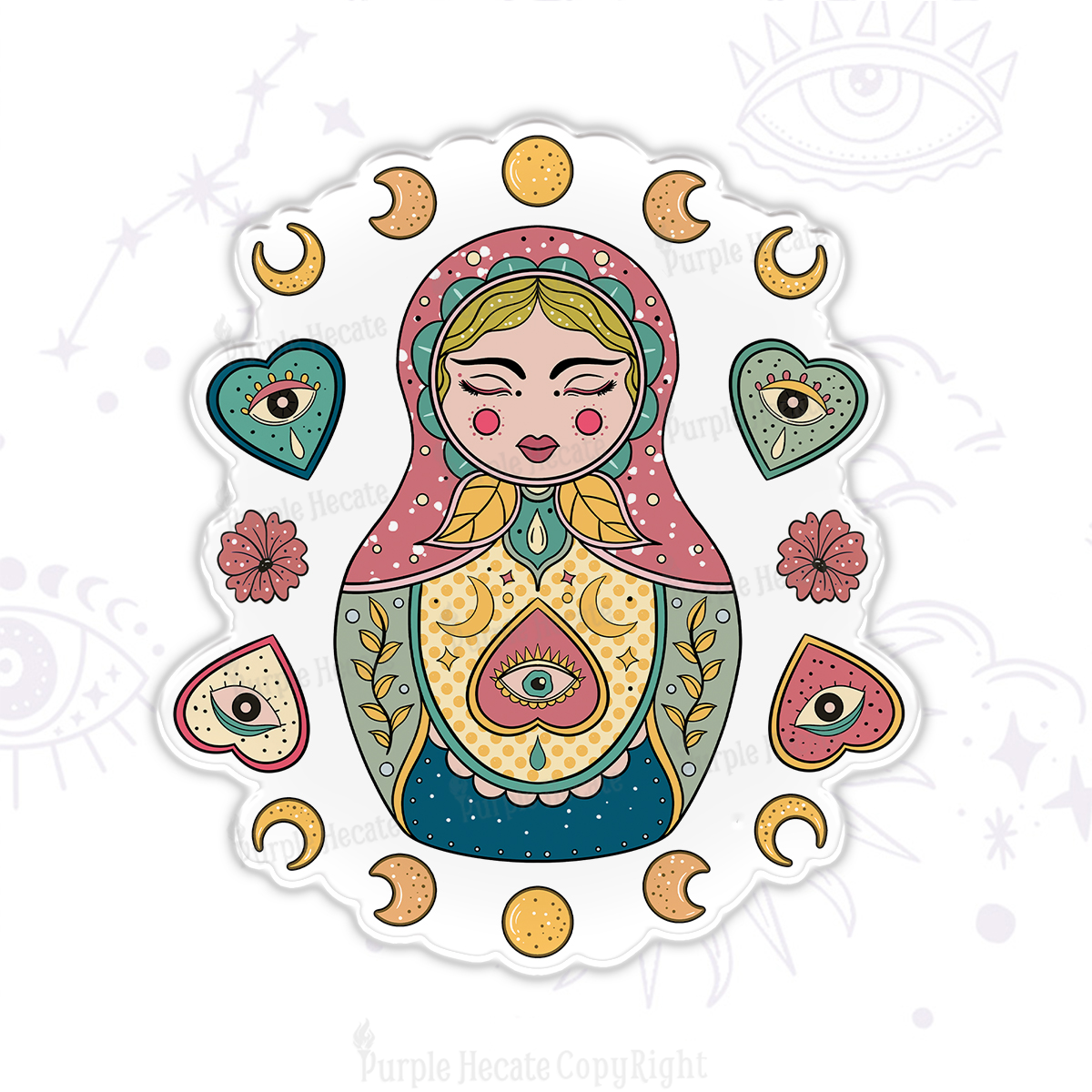 Purplehecate Nesting Doll Magnet