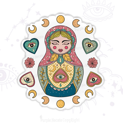 Purplehecate Nesting Doll Magnet