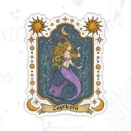 Purplehecate Capricorn Zodiac Magnet