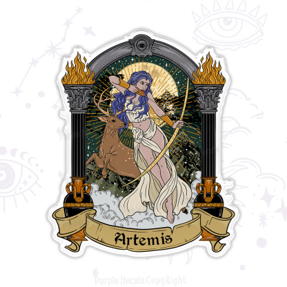 Purplehecate The Huntress Goddess Artemis Magnet