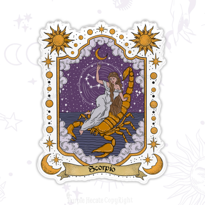 Purplehecate Scorpio Zodiac Magnet