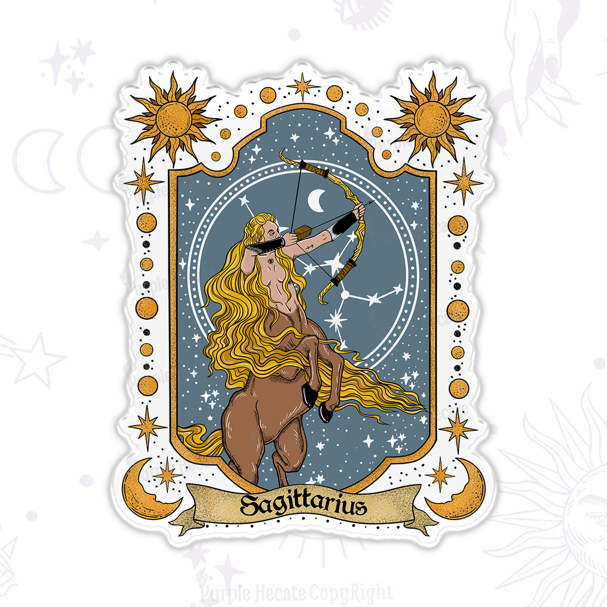 Purplehecate Sagittarius Zodiac Magnet