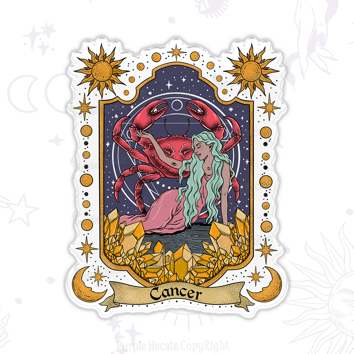 Purplehecate Cancer Zodiac Magnet