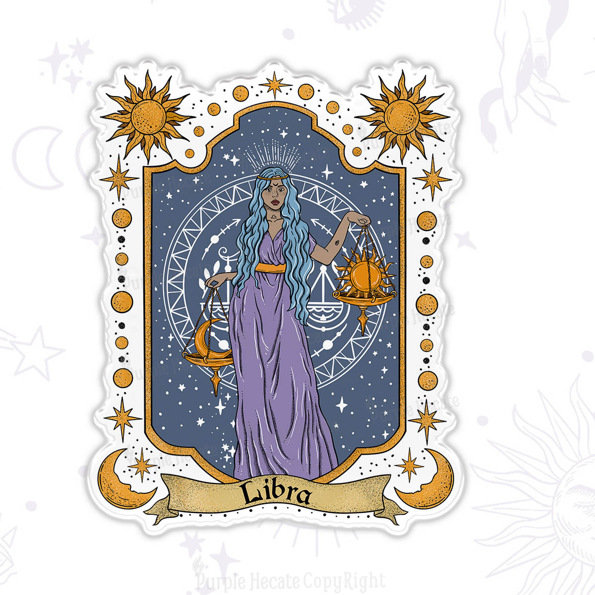 Purplehecate Libra Zodiac Magnet