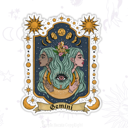 Purplehecate Gemini Zodiac Magnet