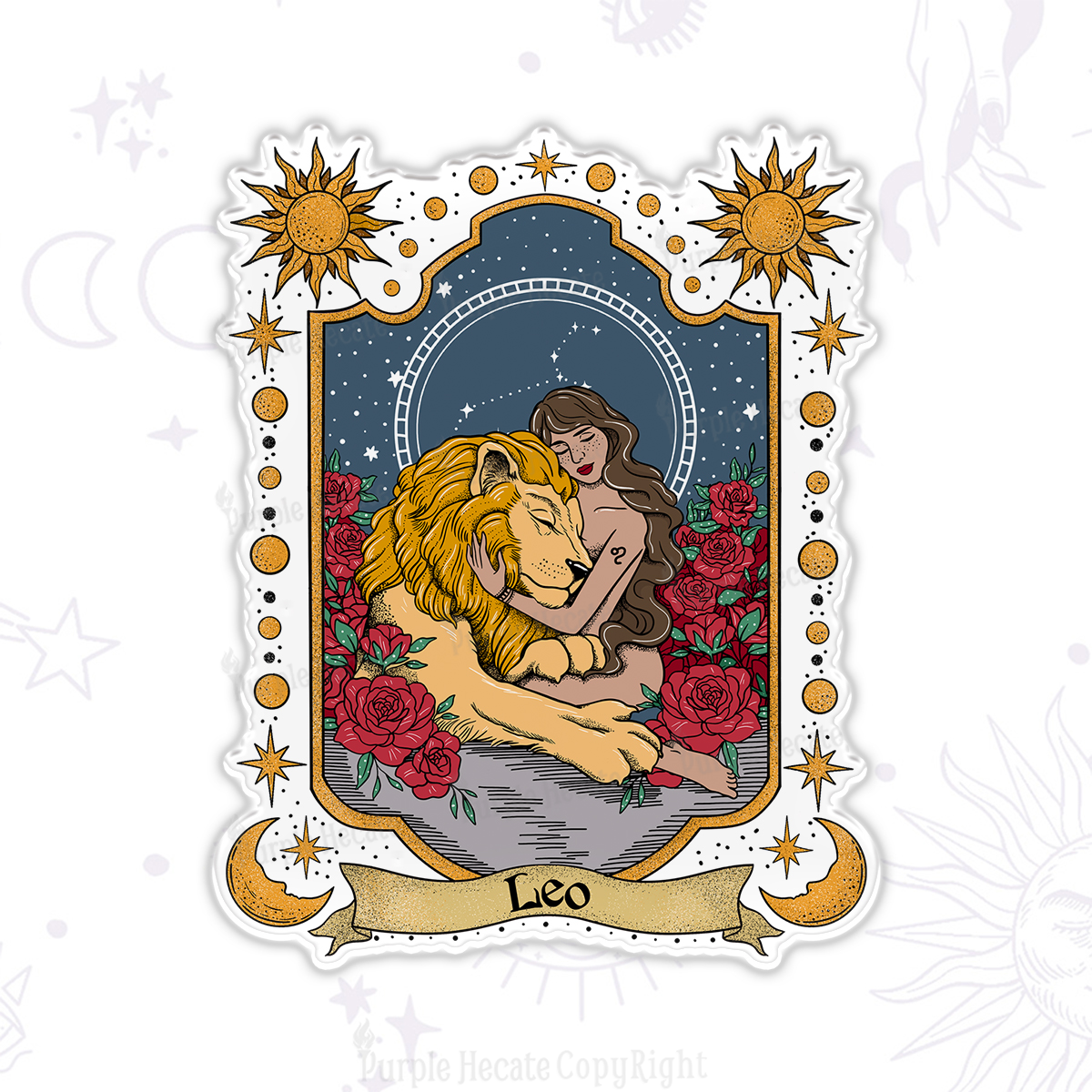 Purplehecate Leo Zodiac Magnet