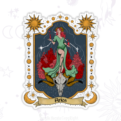 Purplehecate Aries Zodiac Magnet