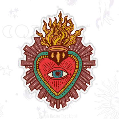 Purplehecate Sacred Heart Magnet