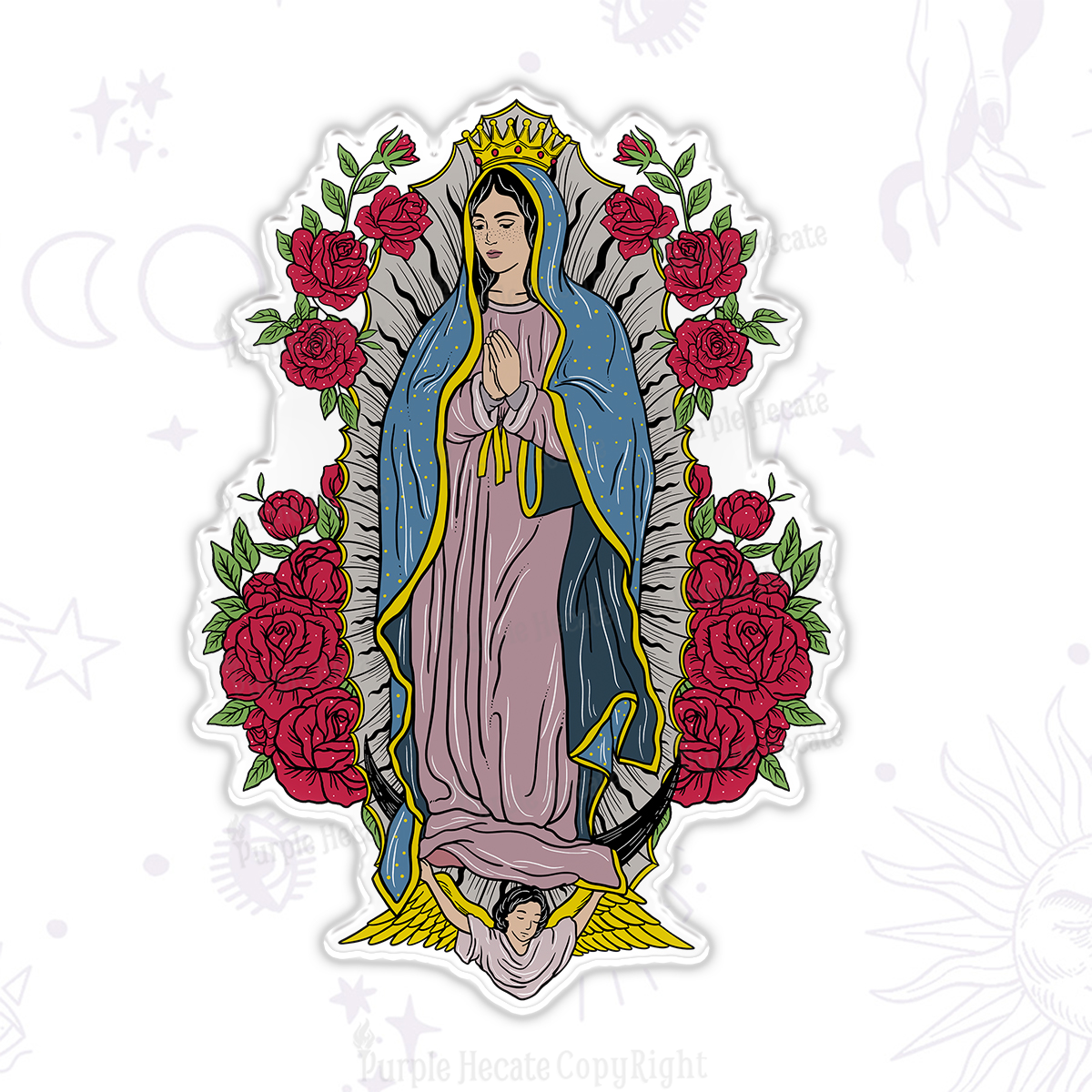 Purplehecate Mother Mary Magnet