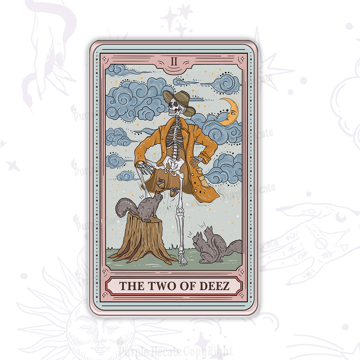 Purplehecate The Two Of Deez Tarot Magnet