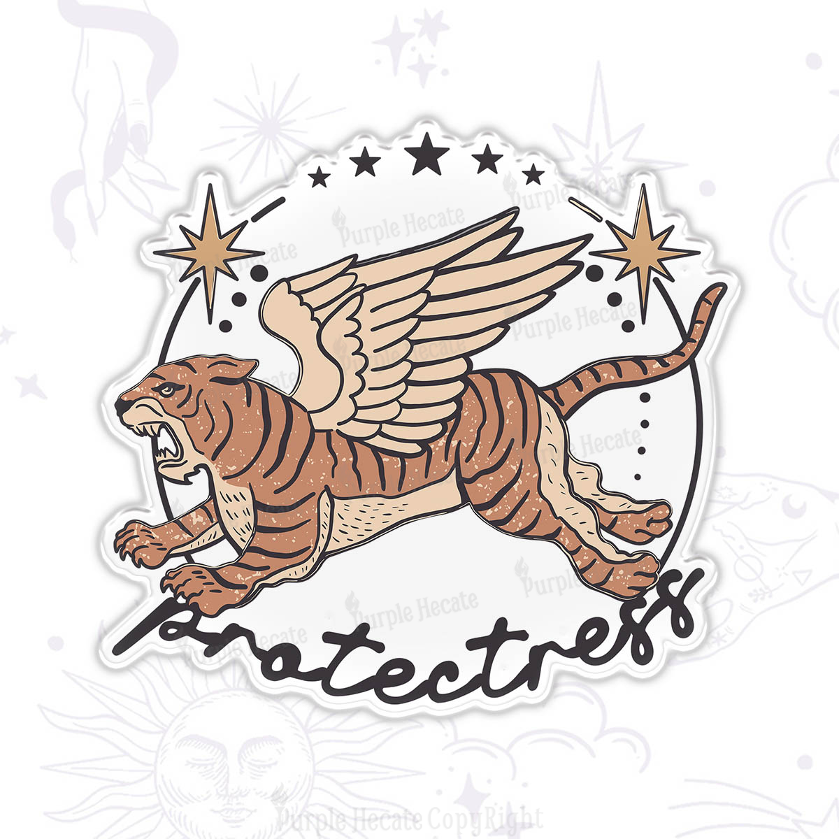 Purplehecate Protectress Magnet