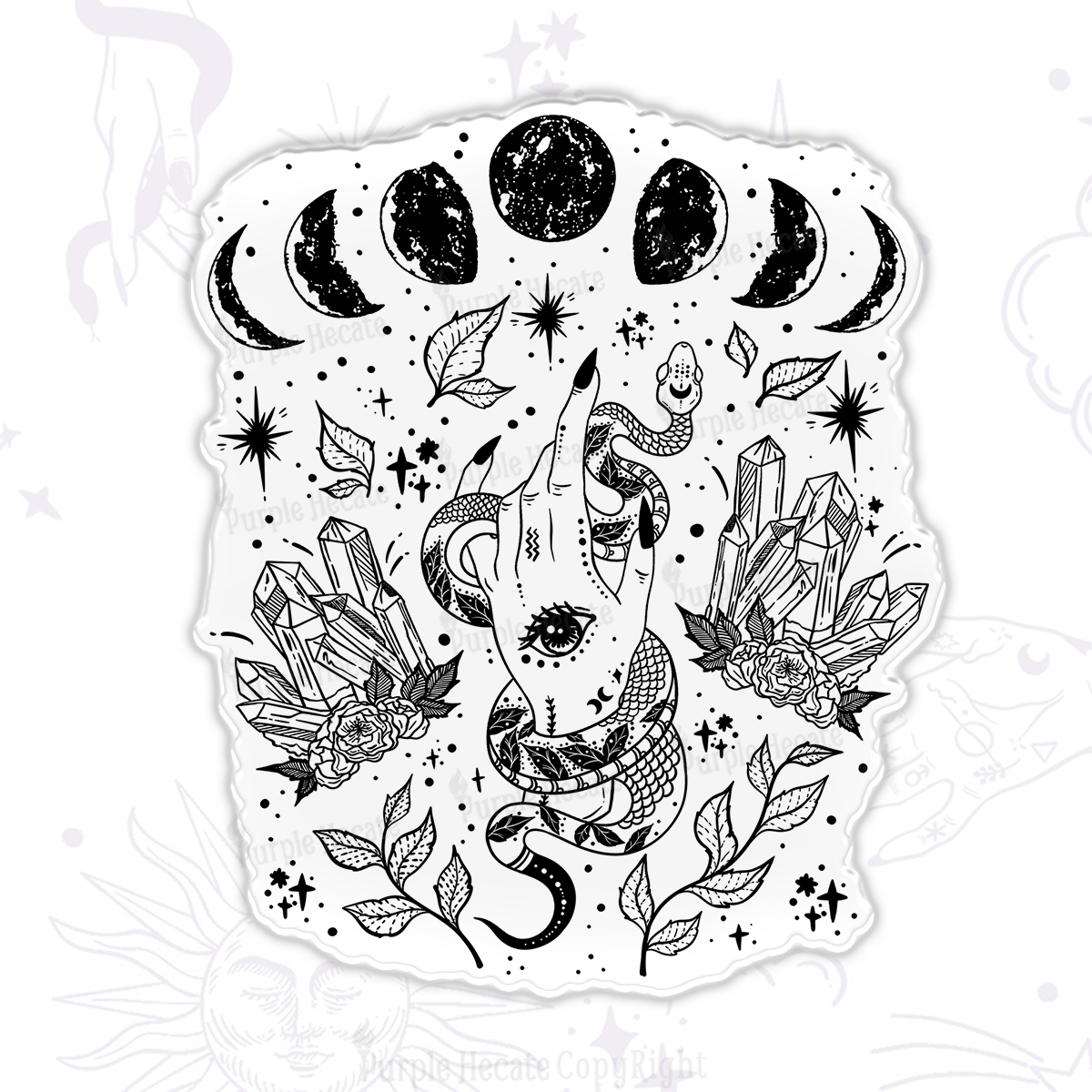 Purplehecate Reach For The Moon Magnet