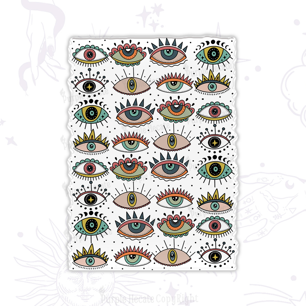 Purplehecate Evil Eye Pattern Magnet