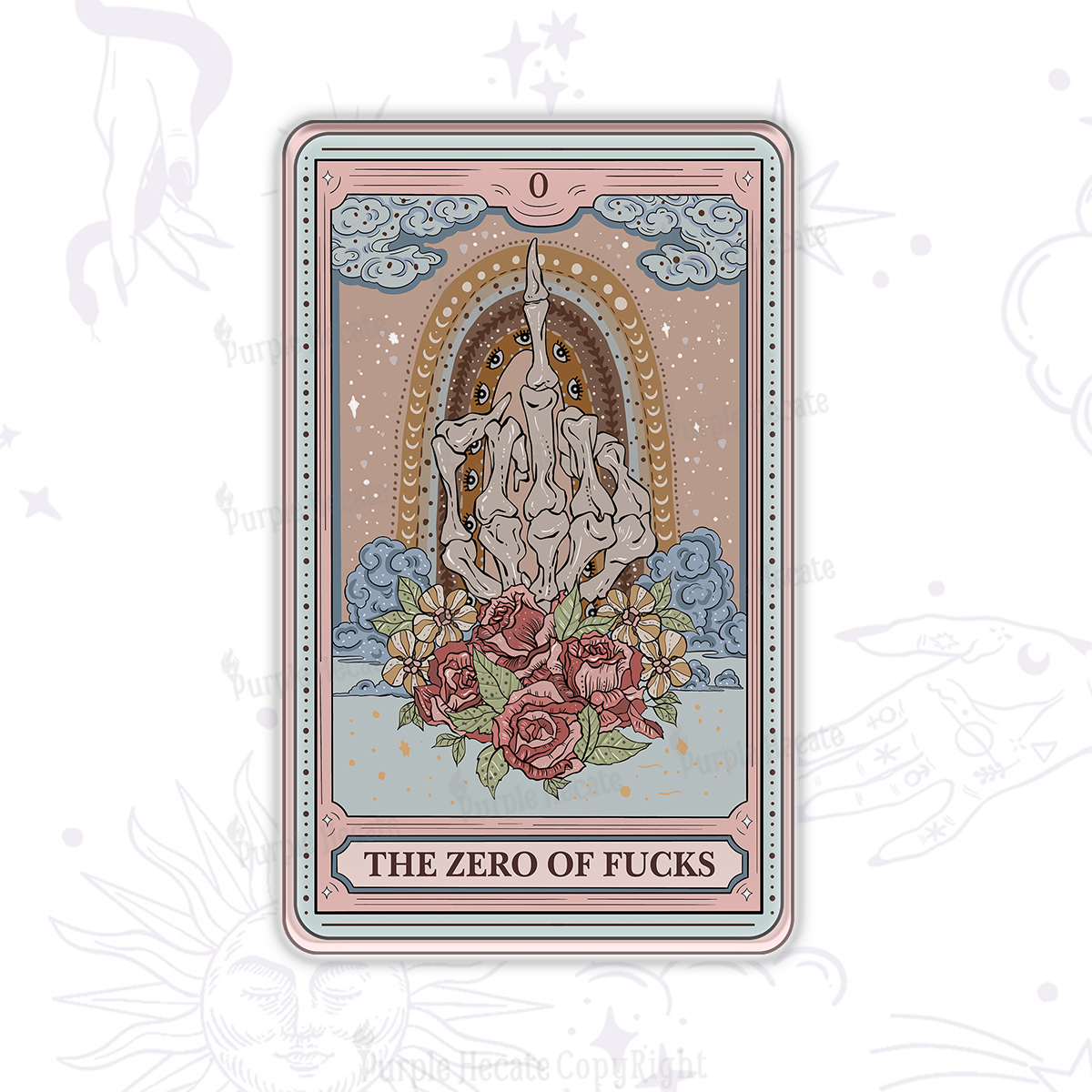 Purplehecate The Zero Of Fucks Tarot Magnet