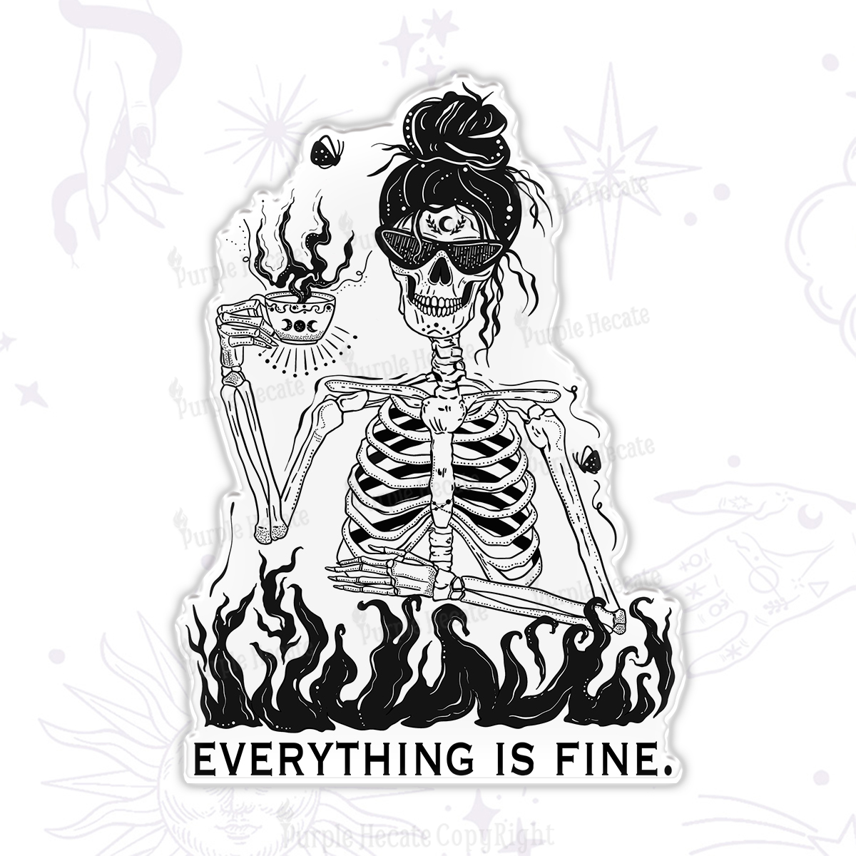 Purplehecate Everything Is Fine Magnet