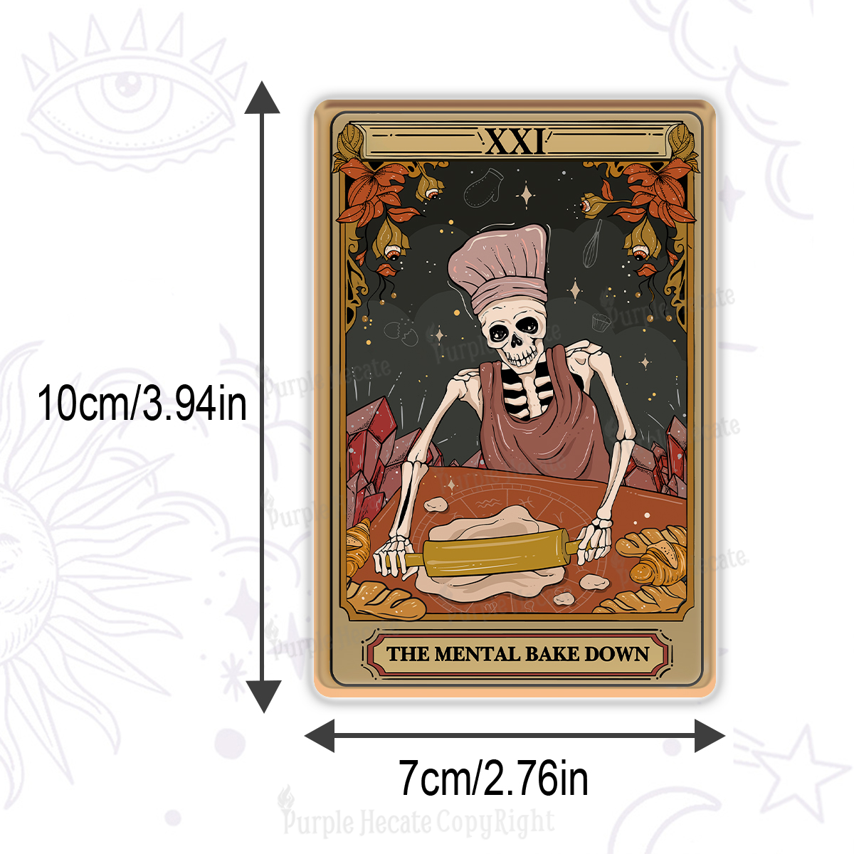 Purplehecate The Mental Bake Down Tarot Magnet