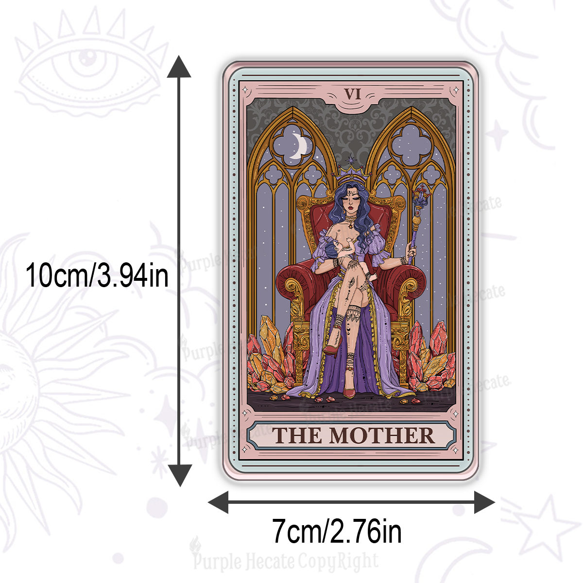 Purplehecate The Mother Tarot Card Magnet