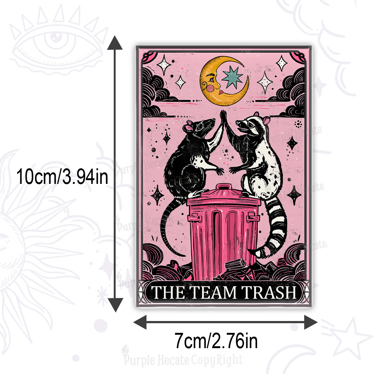 Purplehecate The Team Trash Opossum Tarot Magnet