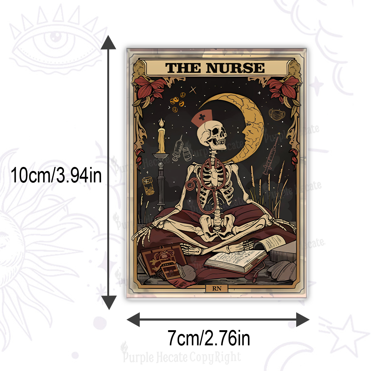 Purplehecate The Nurse Tarot Card  Magnet