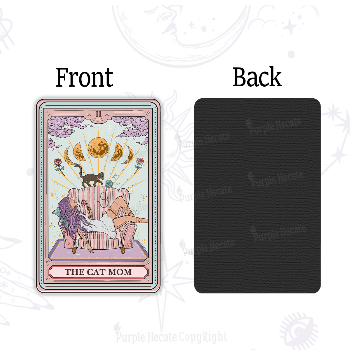 Purplehecate The Cat Mom Tarot Magnet