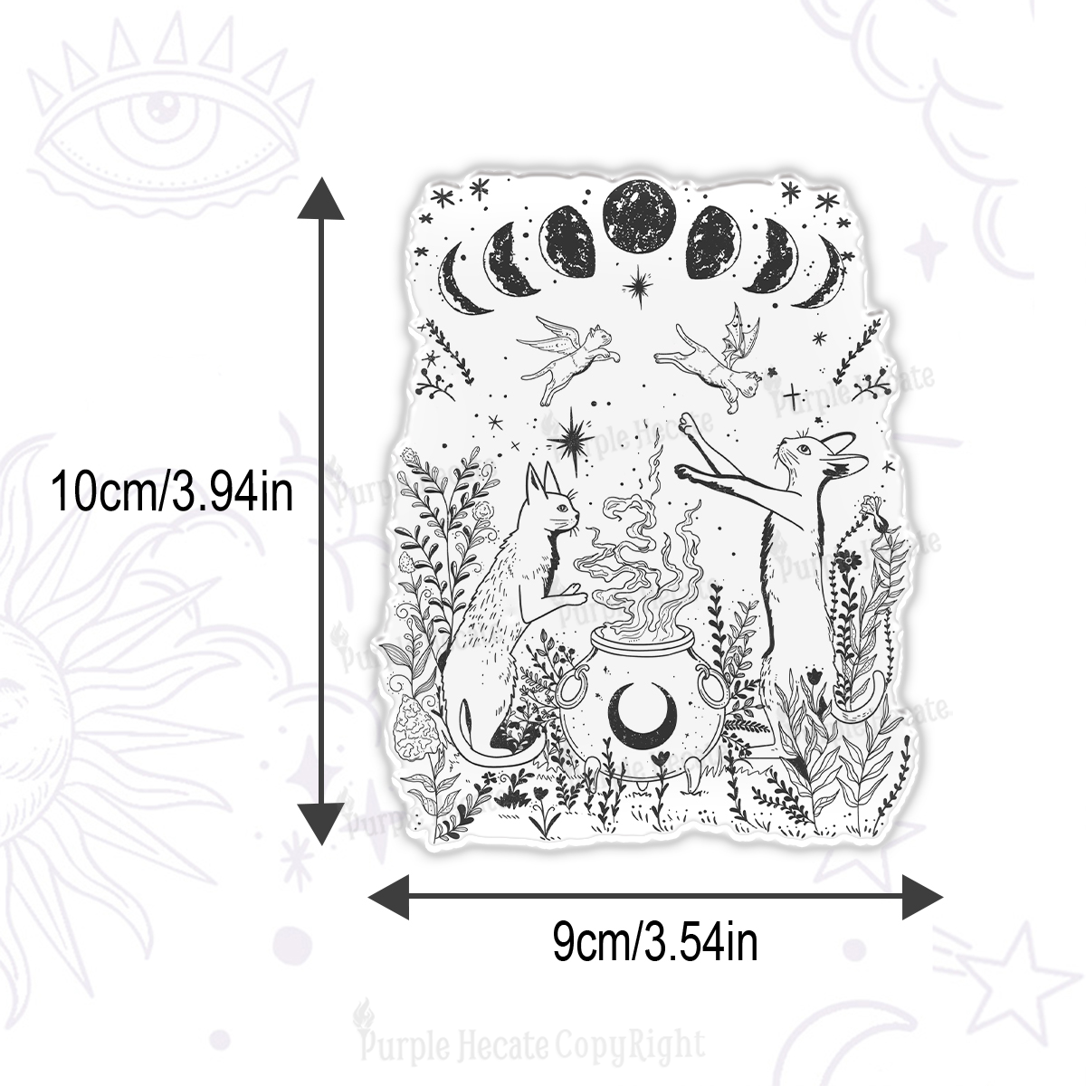 Purplehecate Celestial Cat Magnet