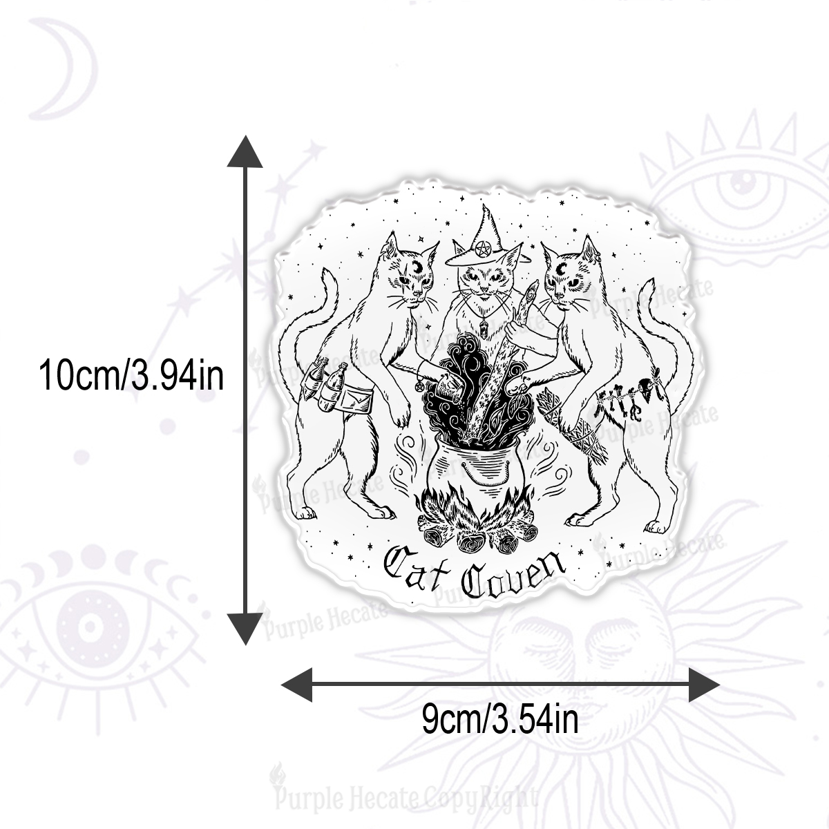 Purplehecate Cat Coven Magnet