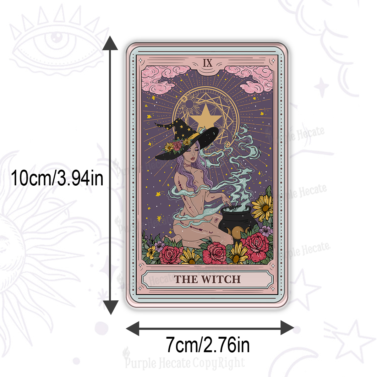 Purplehecate The Witch Tarot Magnet