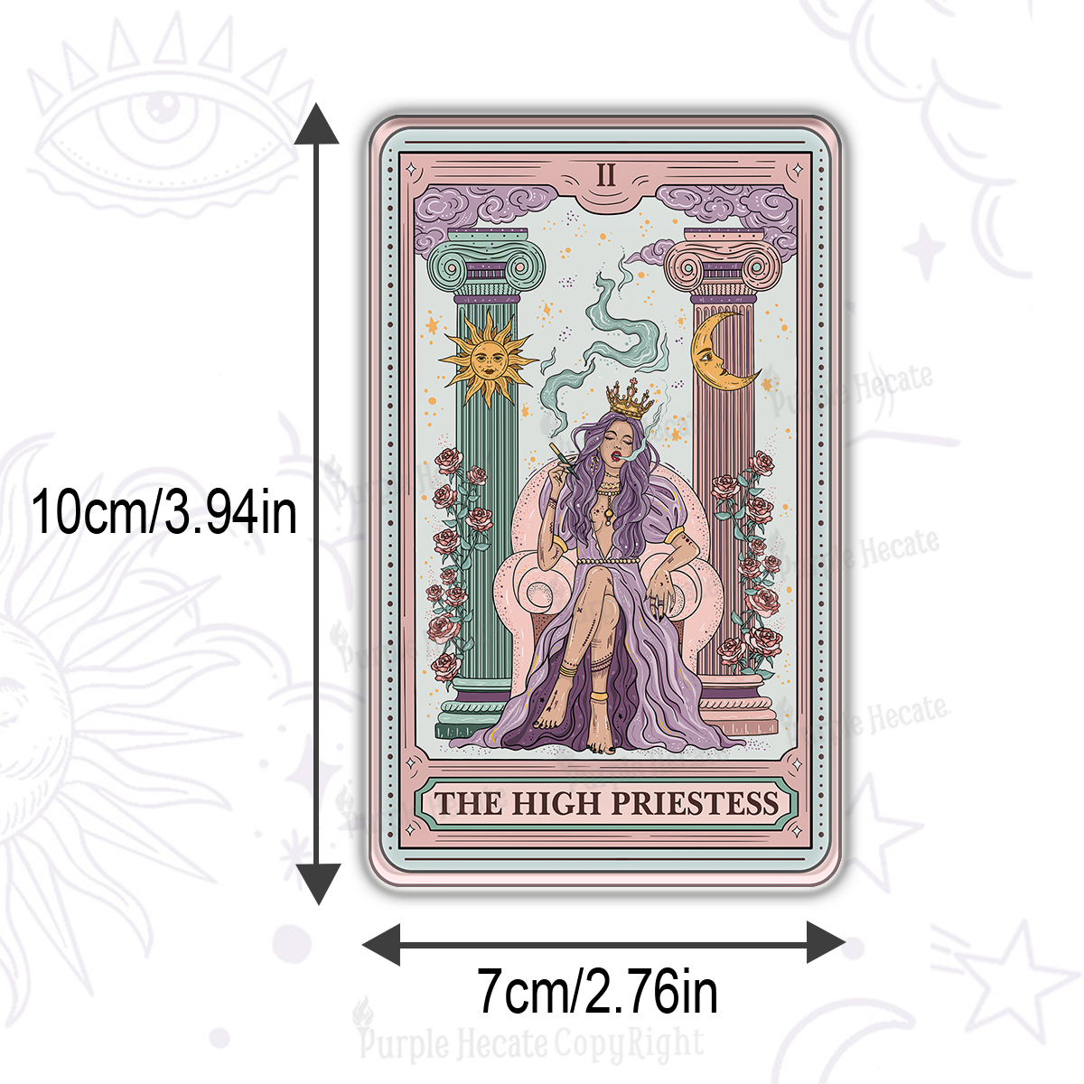 Purplehecate The High Priestess Tarot Card Magnet