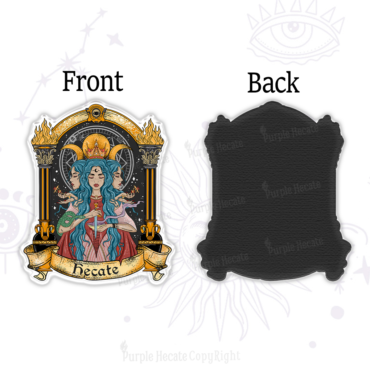 Purplehecate Triple Moon Goddess Hecate Magnet