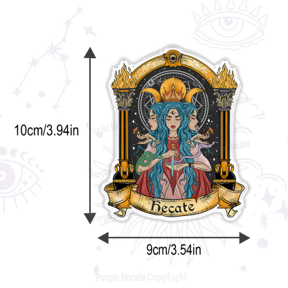 Purplehecate Triple Moon Goddess Hecate Magnet