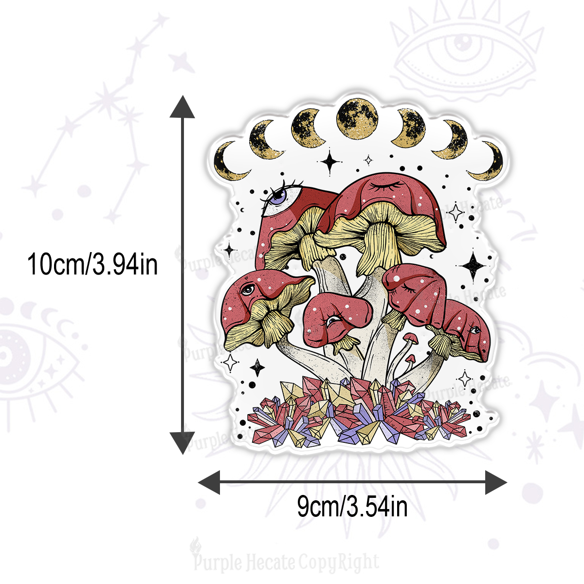 Purplehecate Magic Mushroom Magnet