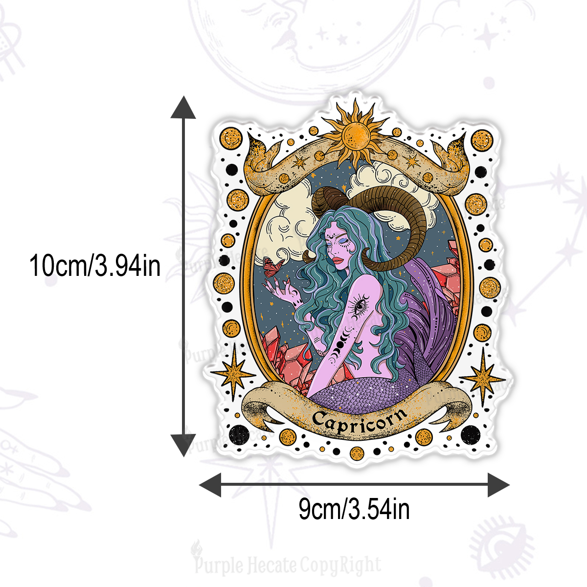 Purplehecate Capricorn Radiance Zodiac Magnet