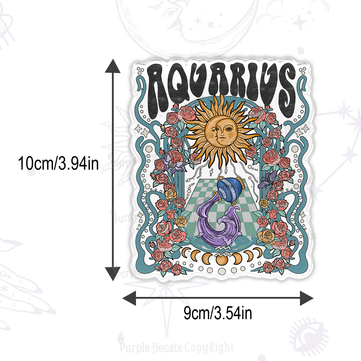 Purplehecate Aquarius Spirit Zodiac Magnet