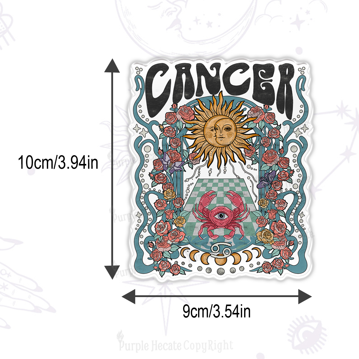 Purplehecate Cancer Spirit Zodiac Magnet