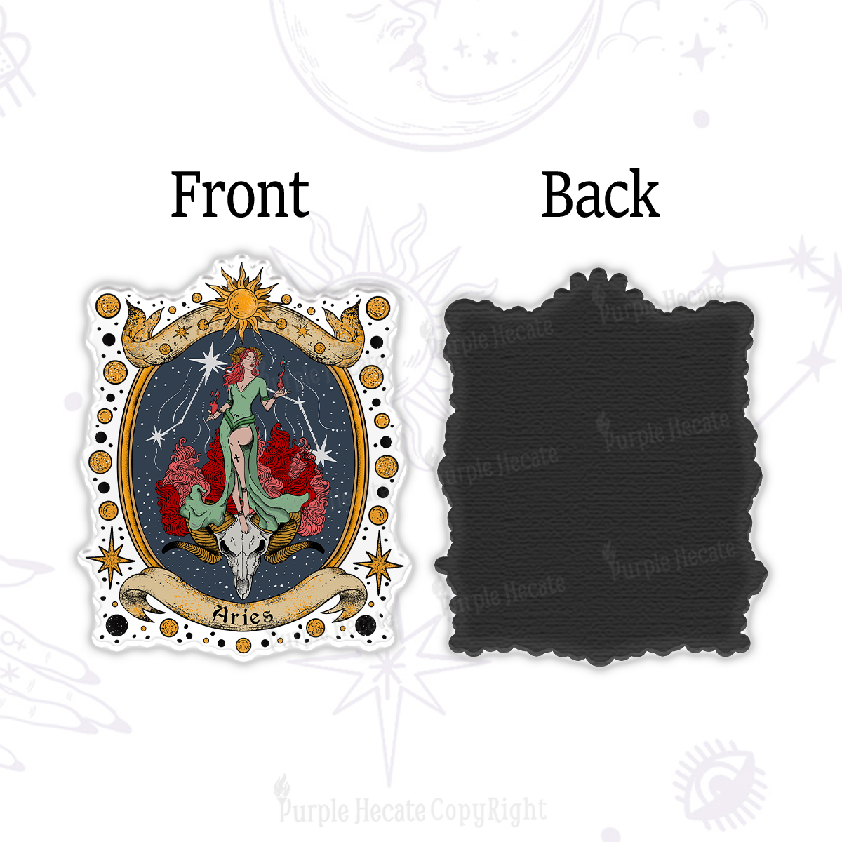 Purplehecate Celestial Aries Zodiac Magnet