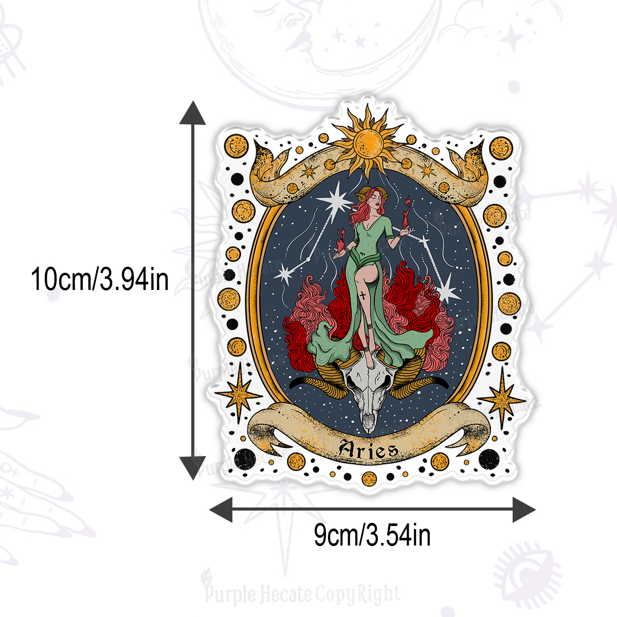 Purplehecate Celestial Aries Zodiac Magnet