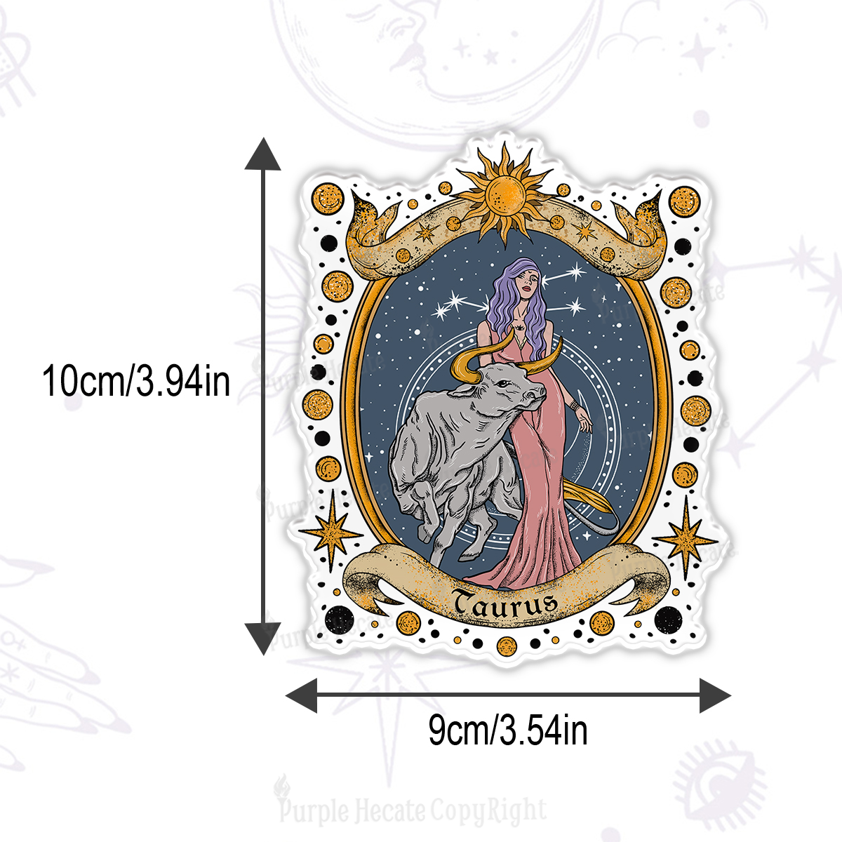 Purplehecate Celestial Taurus Zodiac Magnet