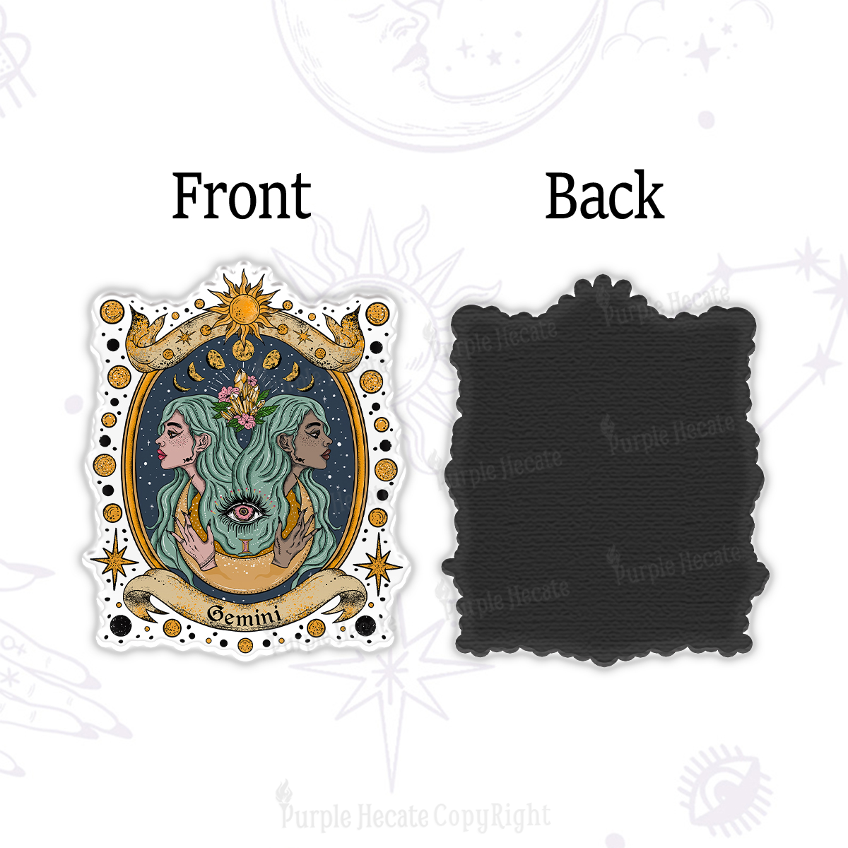 Purplehecate Celestial Gemini Zodiac Magnet