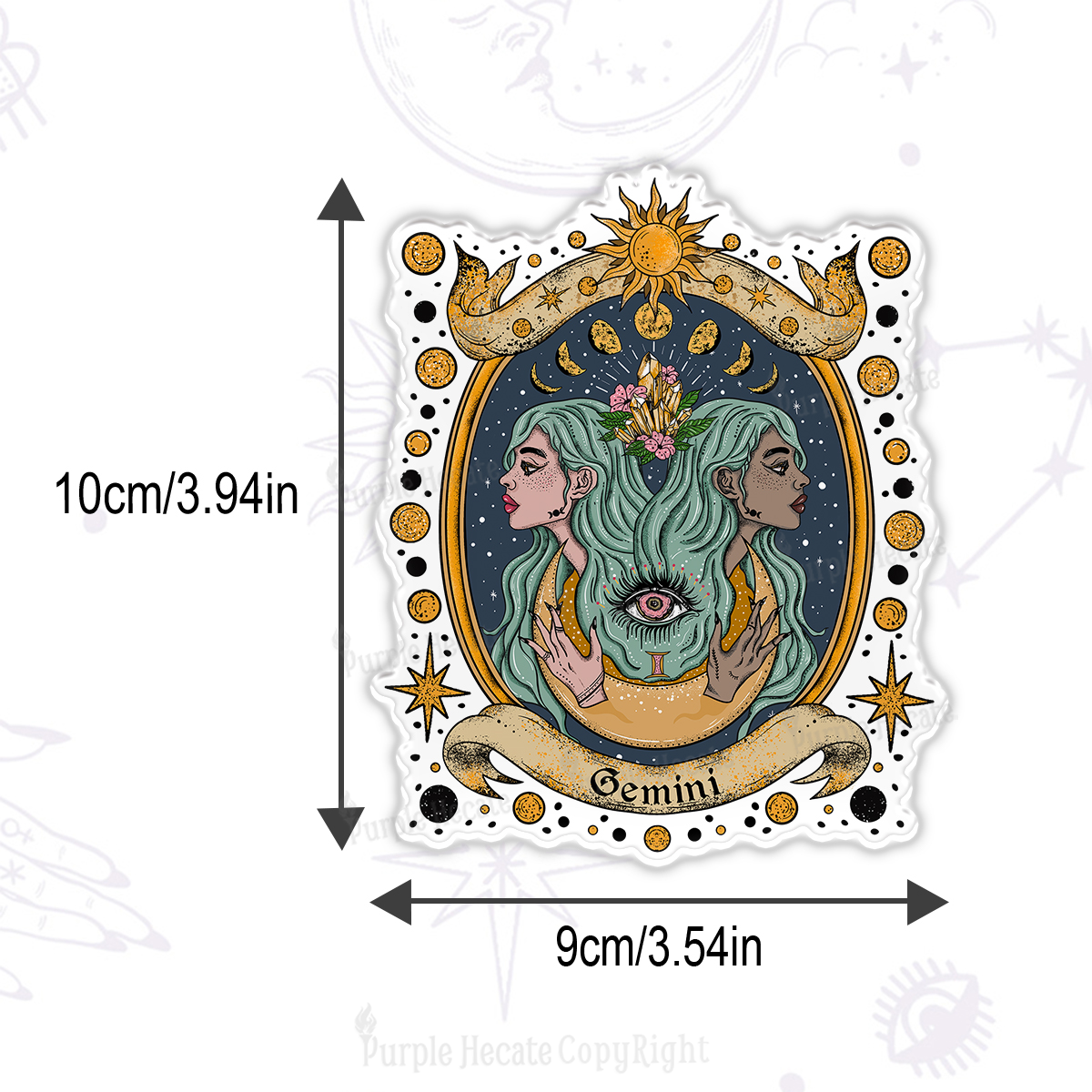 Purplehecate Celestial Gemini Zodiac Magnet