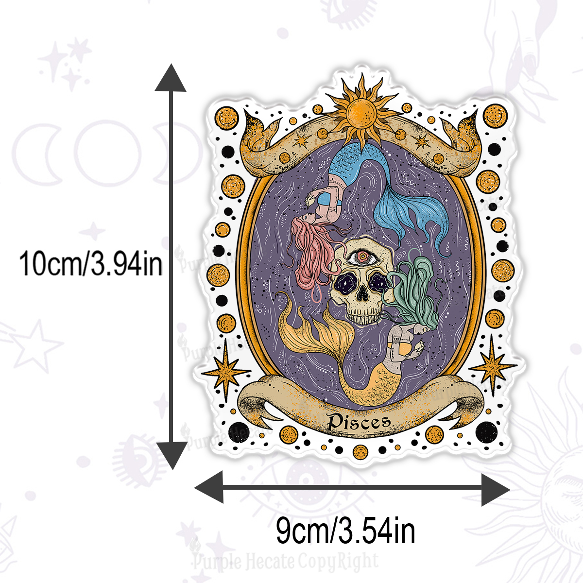 Purplehecate Celestial Pisces Zodiac Magnet