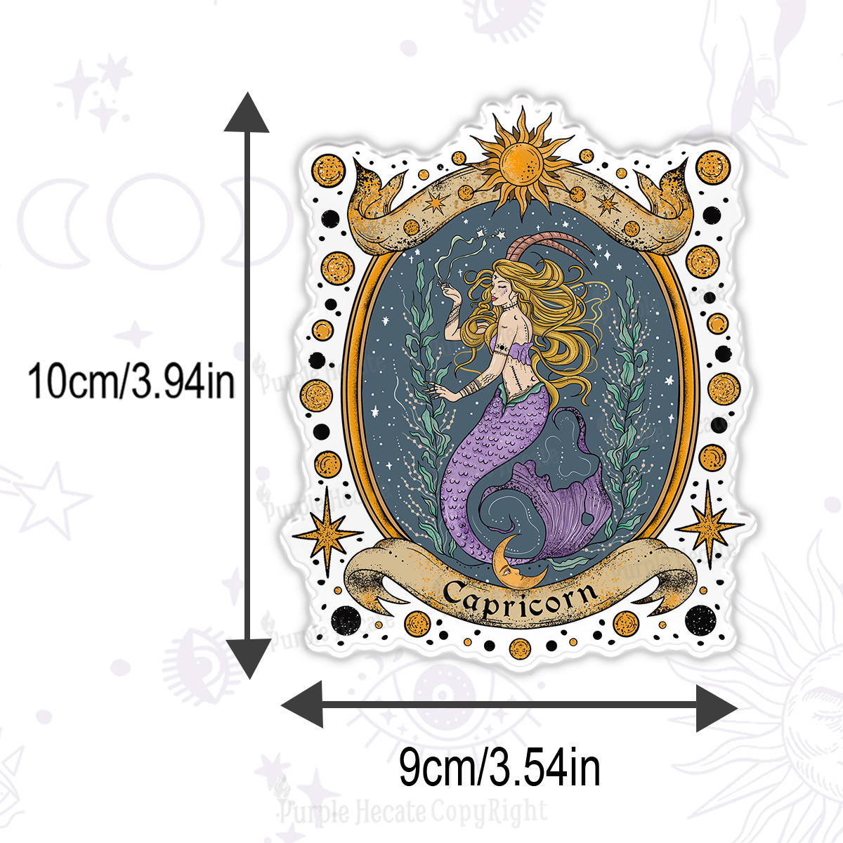 Purplehecate Celestial Capricorn Zodiac Magnet