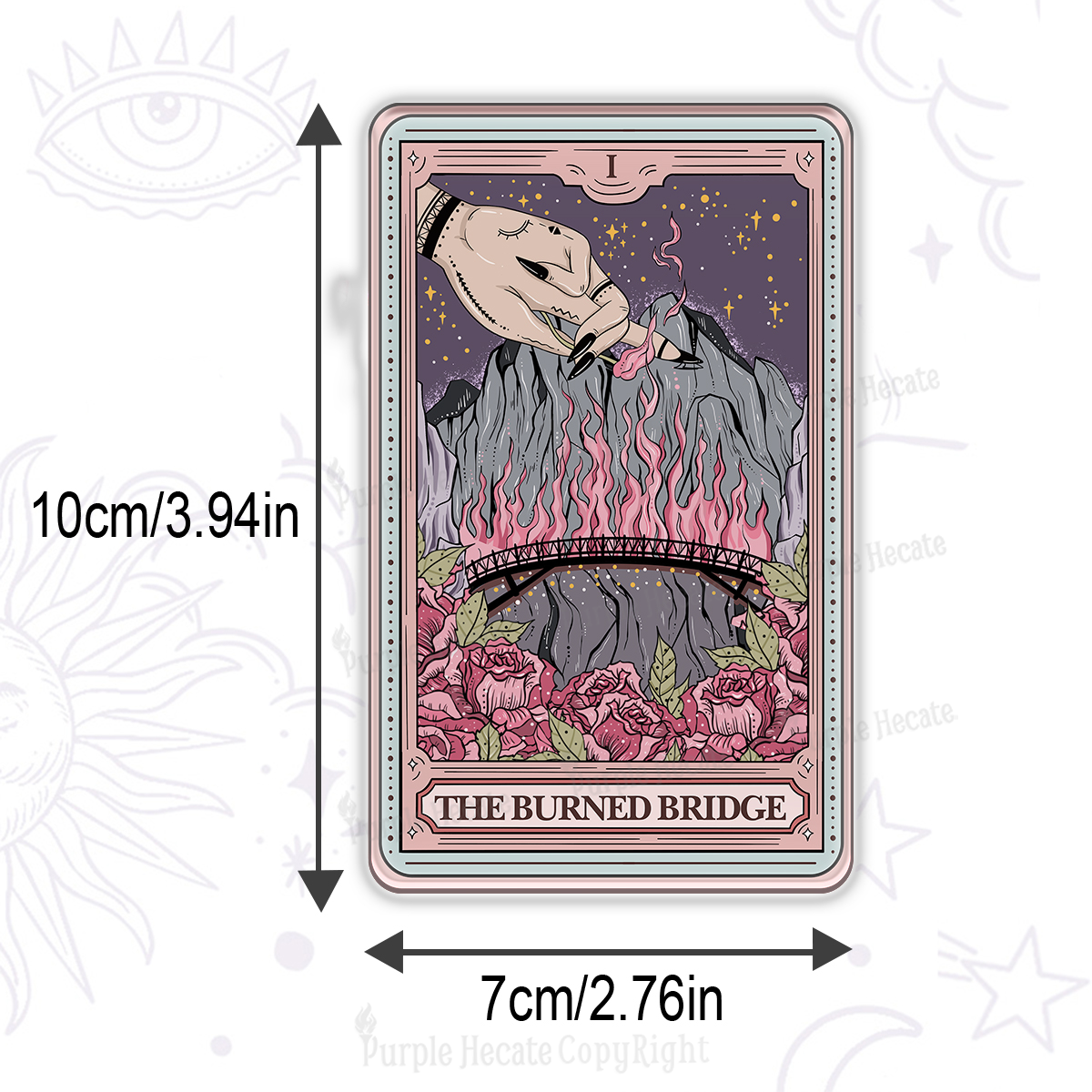 Purplehecate The Burned Bridge Tarot Magnet