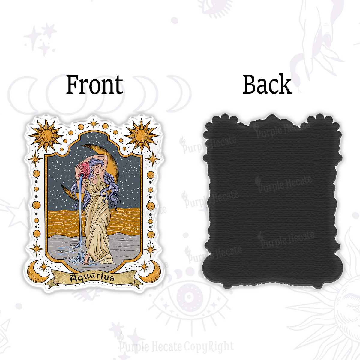 Purplehecate Aquarius Zodiac Magnet