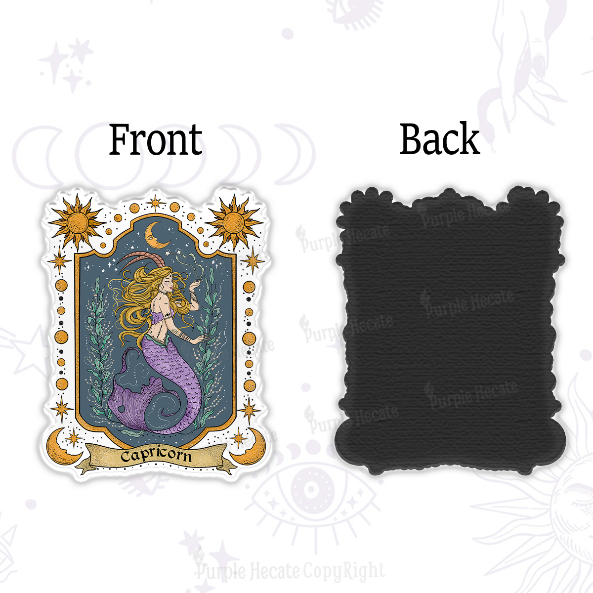 Purplehecate Capricorn Zodiac Magnet