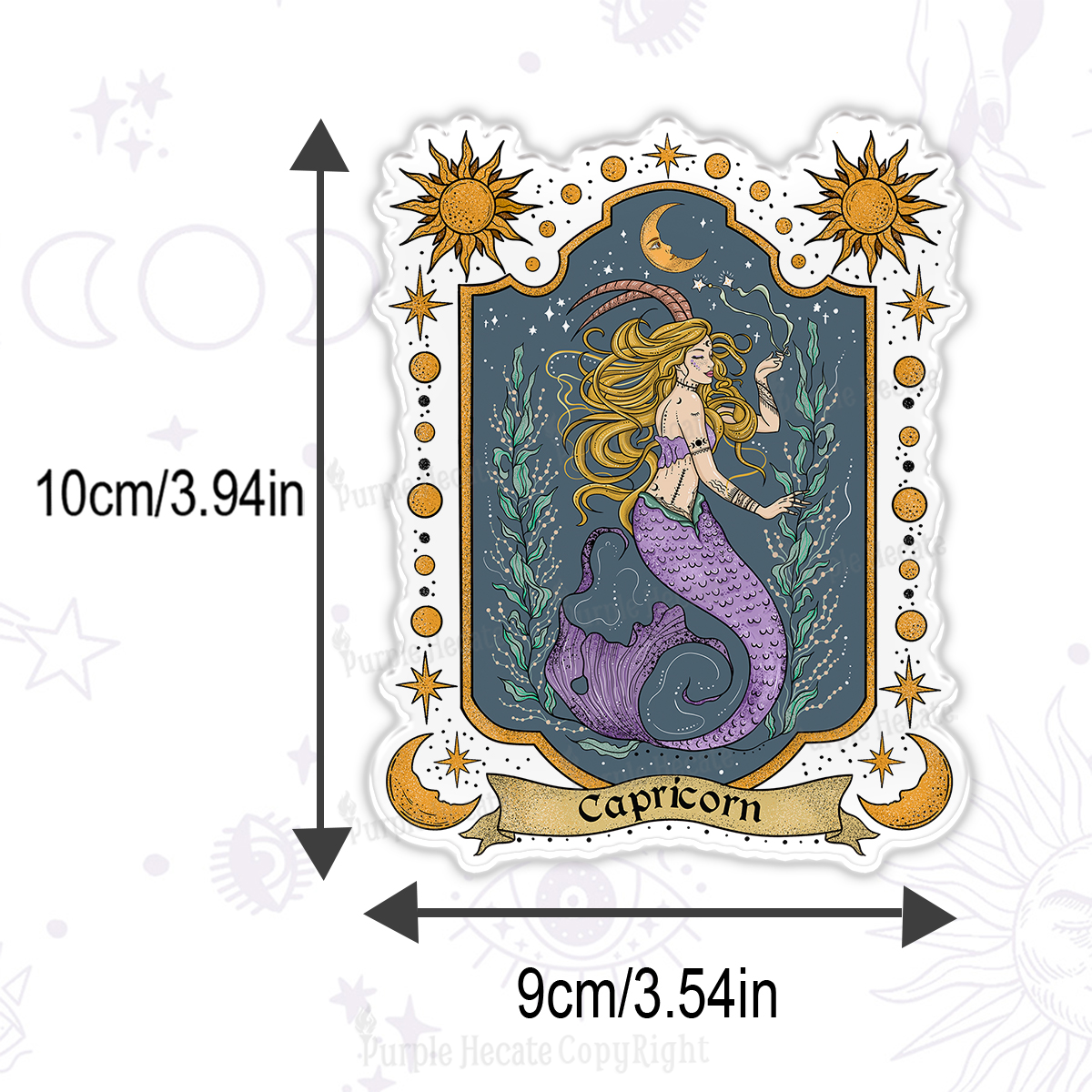 Purplehecate Capricorn Zodiac Magnet