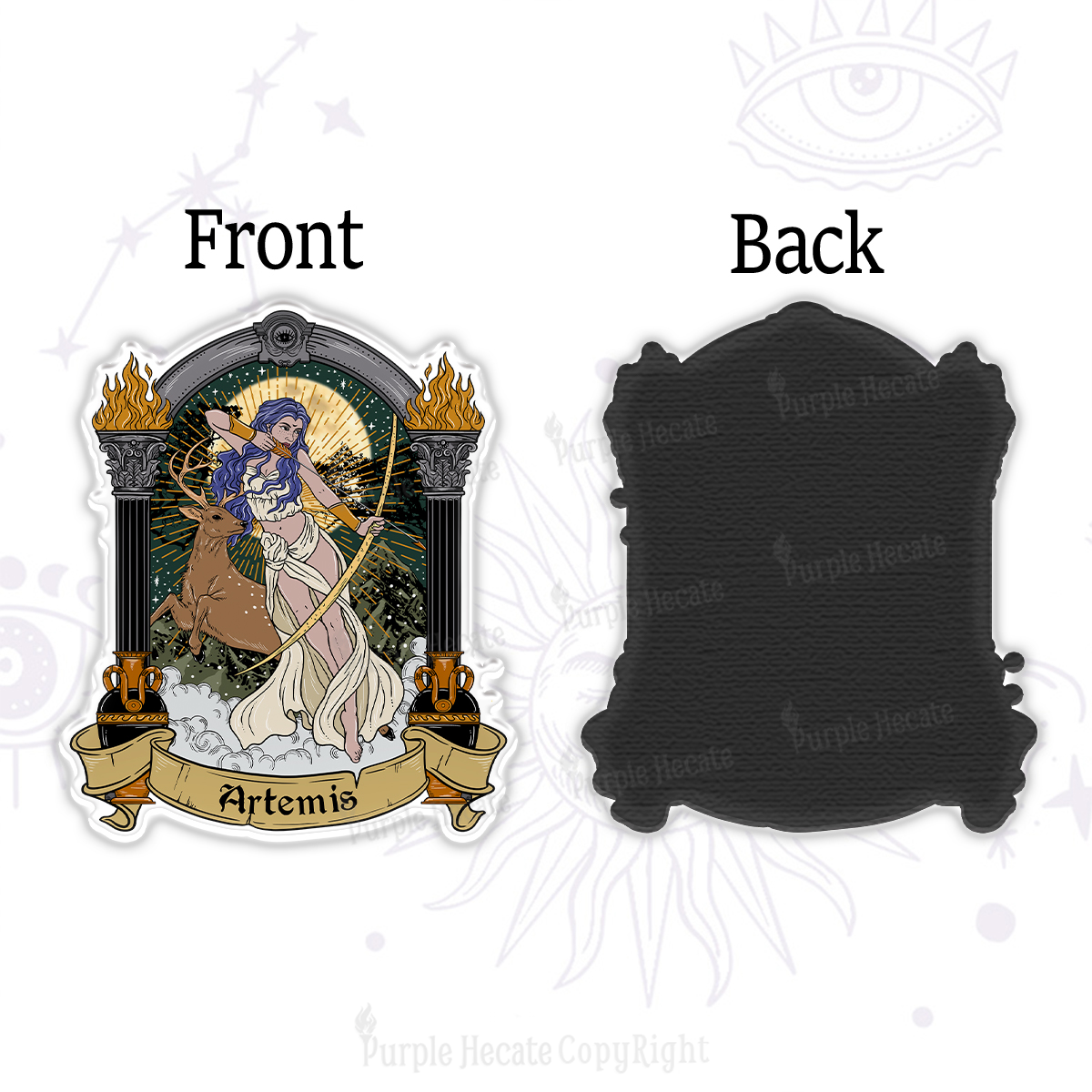 Purplehecate The Huntress Goddess Artemis Magnet